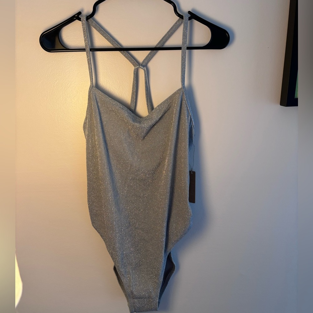 SKIMS one piece shimmery swimsuit